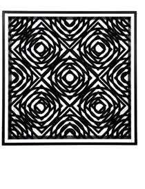 エンニオ・キッジョ《線の干渉0（正方形＋円）》1966年