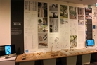 多摩美術大学プロダクトデザイン研究室とともに作り上げた、緩衝剤の木の製作プロセスの展示