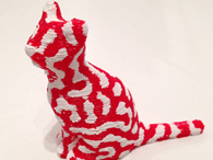 3D Printer で作った猫のオブジェ　photo:YE