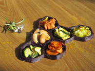 Foodiniで紫芋で作ったお皿photo:Natural Machines