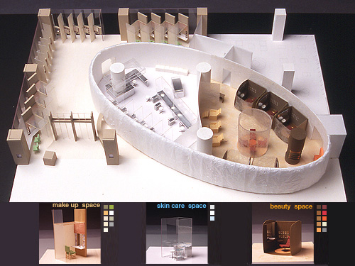 母のための総合コスメティックショップとその色彩計画の提案