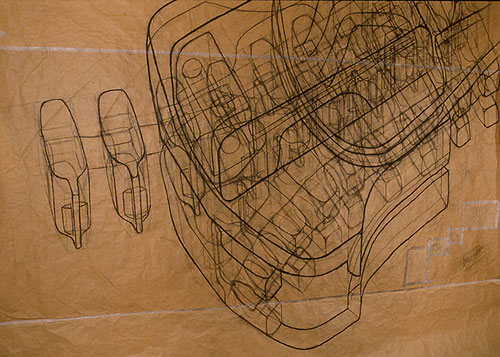 tool darwing：study of structure, transparency and line weight