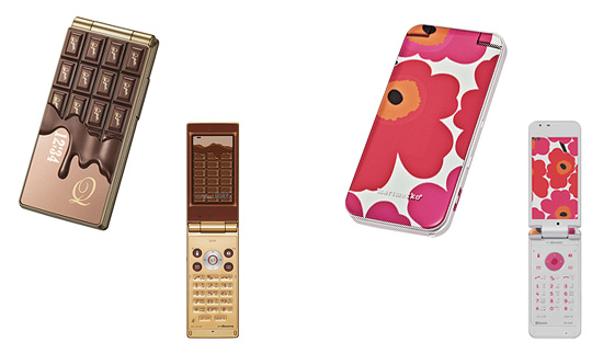 （左）「Q-pot.」コラボ docomo STYLE series SH-04B、（右）docomo STYLE series SH-02B marimekko