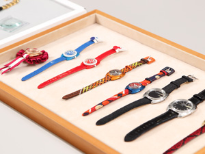 7名のデザイナーが各々の感性でアレンジした40本の時計の一部