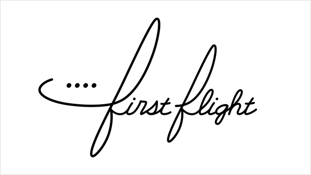 プロジェクトの開発力と販売能力を育てる枠組み「First Flight」のロゴは、飛び立つ見習いパイロットをイメージした飛行機がモチーフ