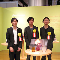 左から、岩田賢二（準とやまデザイン賞）、松山祥樹（とやまデザイン賞）、門田慎太郎（黒木靖夫特別賞）の各氏