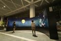 成田空港で紫舟+チームラボによる参加型デジタルアート展示