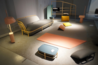 FRANCE DESIGNには70程の製品と若手のプロト17点、写真はnumero111の家具シリーズ