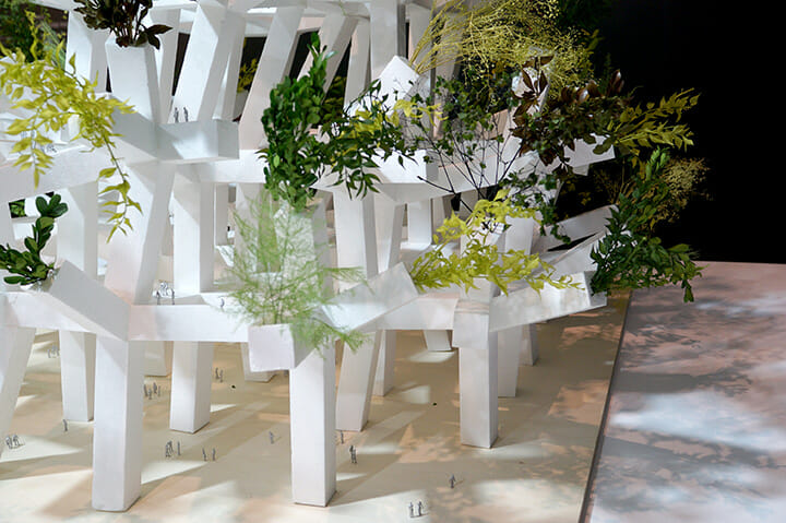 インタラクティブ 建築模型展より藤本壮介さんの「Skyscraper/ Forest」