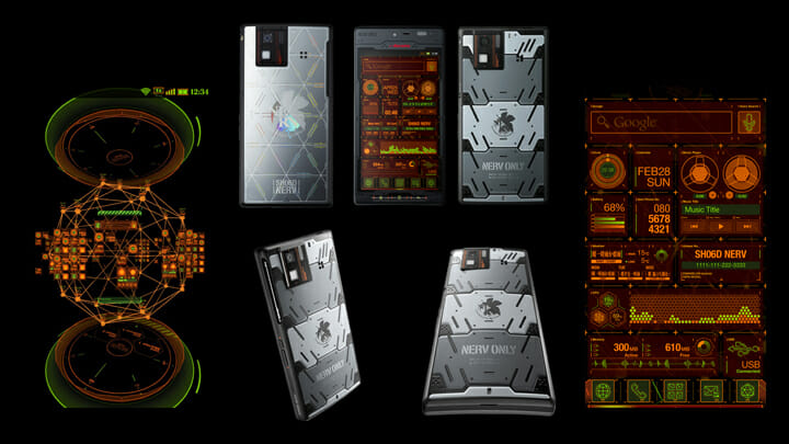 NTT DOCOMO「Evangelion Phone “SH-06D NERV”」/ART DIRECTION, PRODUCT DESIGN, GUI DESIGN, PACKAGE DESIGN