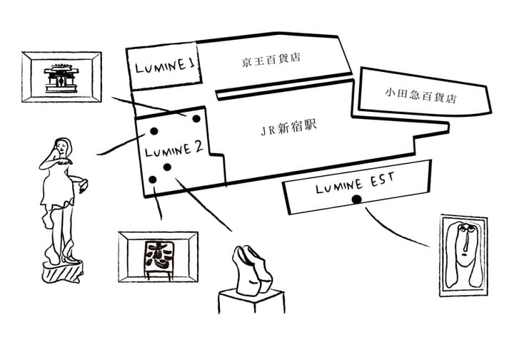 ルミネフロア地図イラスト