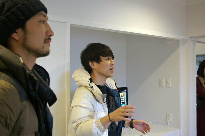 Rhizomatiksの建築チーム、「Rhizomatiks Architecture」から有國恵介さん（左）と田中陽さん