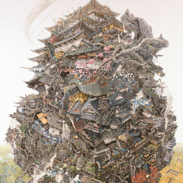 池田学《興亡史》2006　紙にペン、インク　200×200cm　高橋コレクション　撮影：宮島径 ©IKEDA Manabu, Courtesy Mizuma Art Gallery