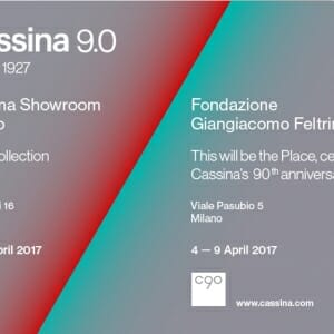 Cassina 90th Anniversary Exhibition“This will be the Place.”