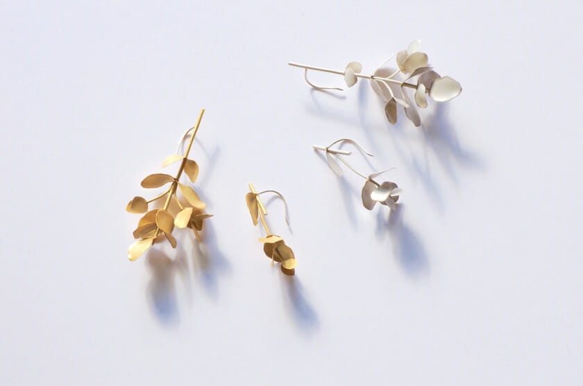 Eucalyptus EARRINGS－asymmetry