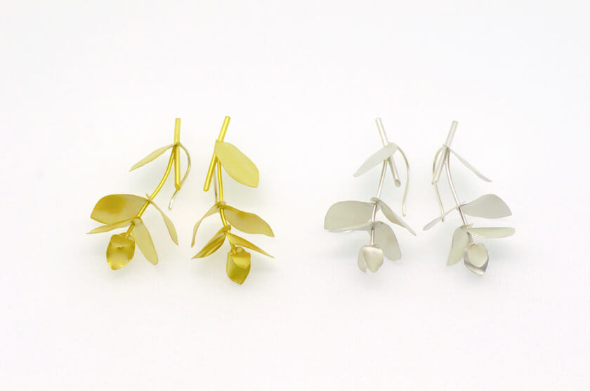 Eucalyptus EARRINGS－small symmetry