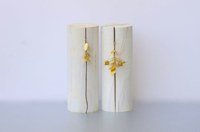 Eucalyptus EARRINGS－asymmetry