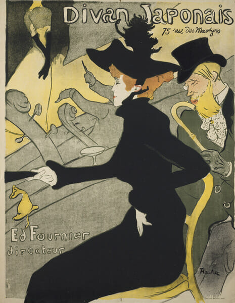 アンリ・ド・トゥールーズ=ロートレック《ディヴァン・ジャポネ》 1893年 多色刷りリトグラフ 三菱一号館美術館