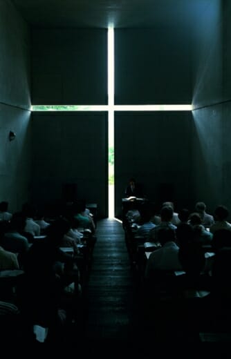 光の教会，1989年，大阪府　(撮影：新建築社）