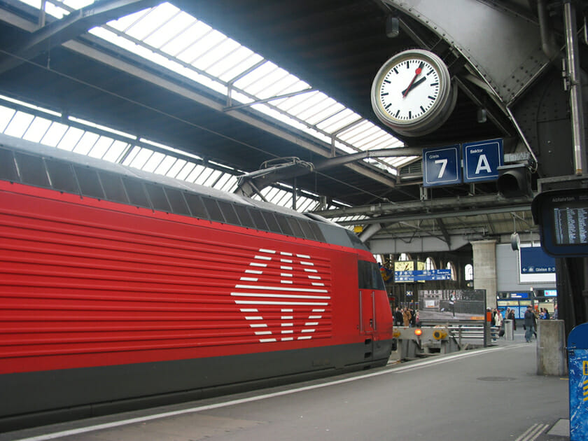 スイスの国鉄で使用されている様子