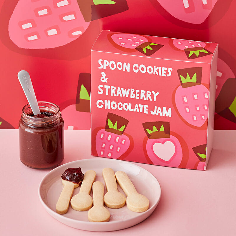 スプーンクッキー＆苺とチョコレートのジャム