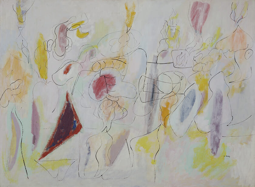 アーシル・ゴーキー《無題（バージニア風景）》1943-44年頃　油彩、カンヴァス　滋賀県立近代美術館蔵