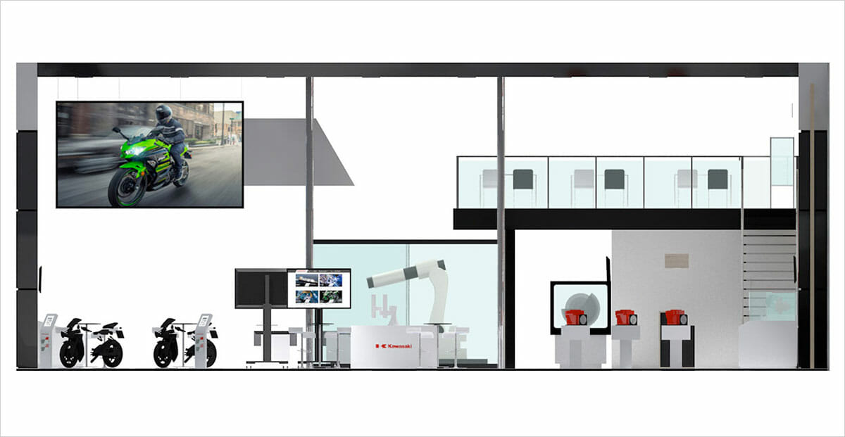 「HANNOVER MESSE 2019」川崎重工業株式会社の出展ブース(イメージ立面図)