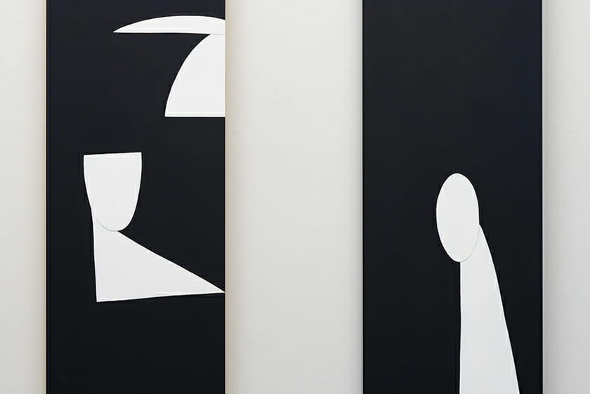 Teppei Saotome　 Our time #2, 2020, Acrylic on wood, 182 x 45 cm (set of 2)