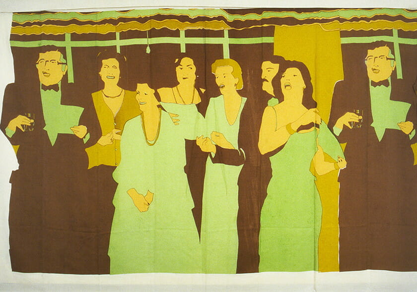 ベアトリス・ゴンザレス 《インテリア・デコレーション》 1981年 キャンバスにスクリーンプリント 269 × 1,958 cm 撮影：Mathias Voelzke