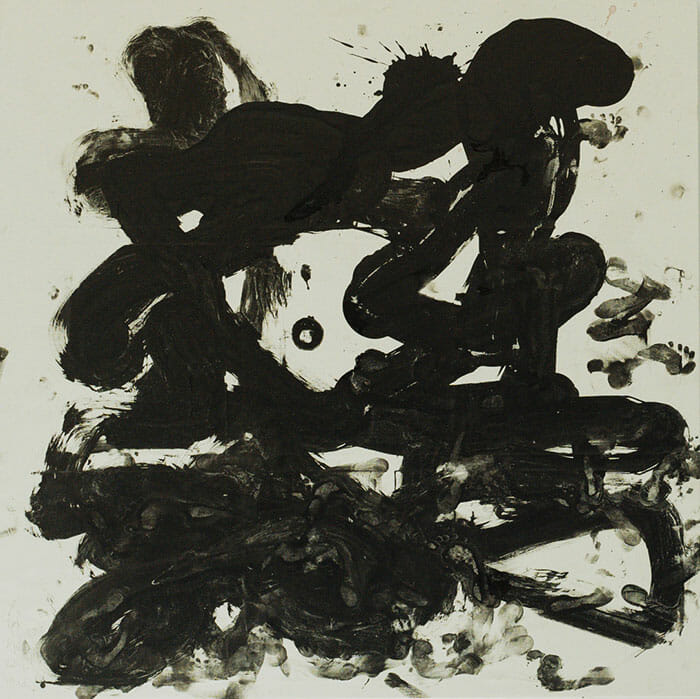 不立文字　2000×2000mm Sumi on canvas