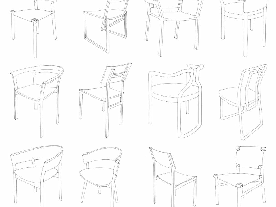 椅子のデザインスケッチ (2)