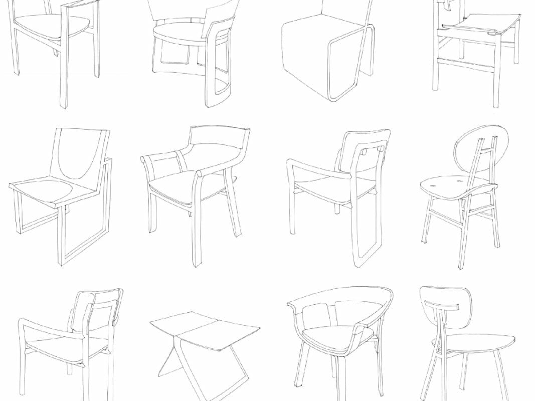 椅子のデザインスケッチ (3)