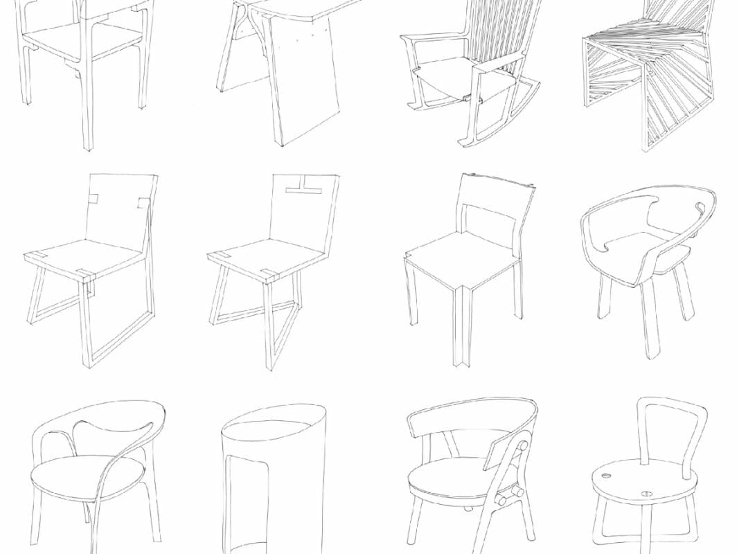 椅子のデザインスケッチ (4)