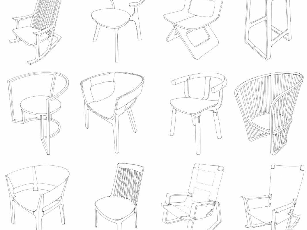 椅子のデザインスケッチ (5)