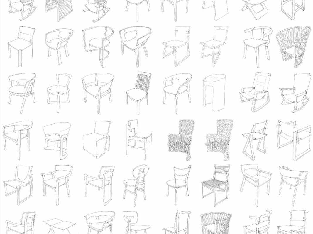 椅子のデザインスケッチ