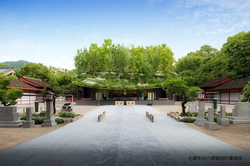 藤本壮介が設計、屋根に「森」が出現する太宰府天満宮の仮殿が2023年5月に完成予定