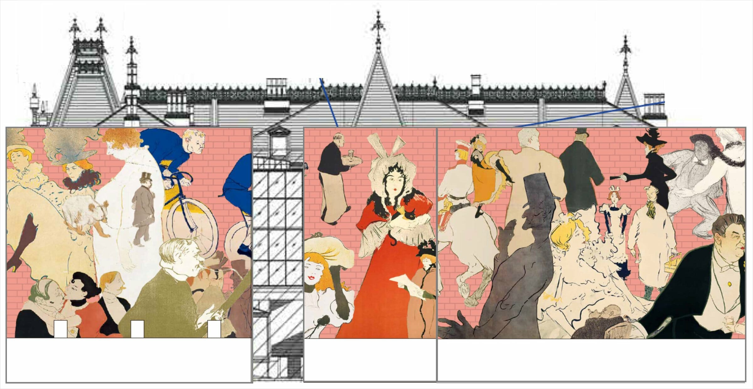 三菱一号館美術館が2024年秋まで休館、服部一成デザインによる仮囲いを設置