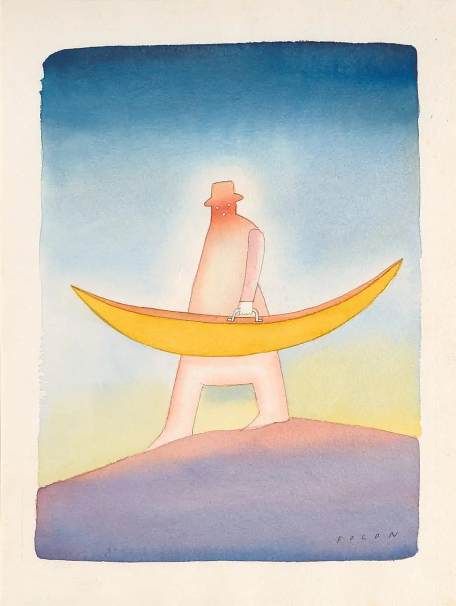 《月世界旅行》1981年 フォロン財団 ©Fondation Folon, ADAGP/Paris, 2024-2025