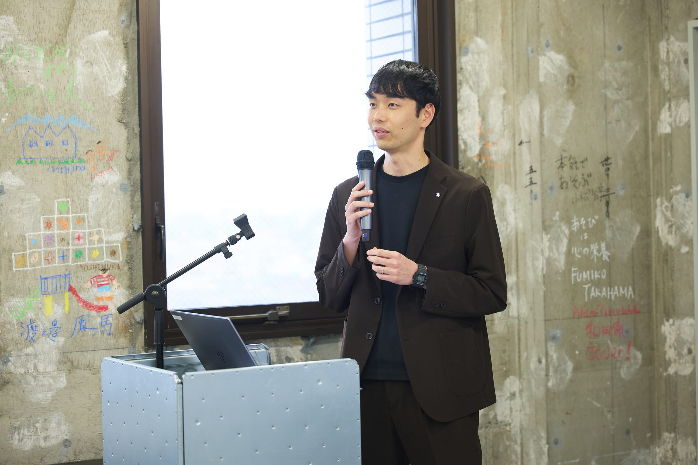 登壇する田嶋宏行さん