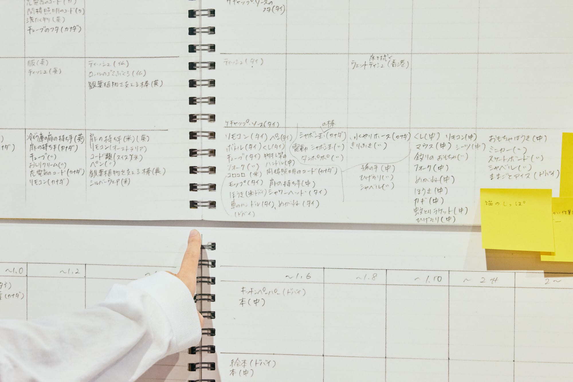 展示されていた“巻物”。調査後に平井さんが一晩で完成させたとのこと