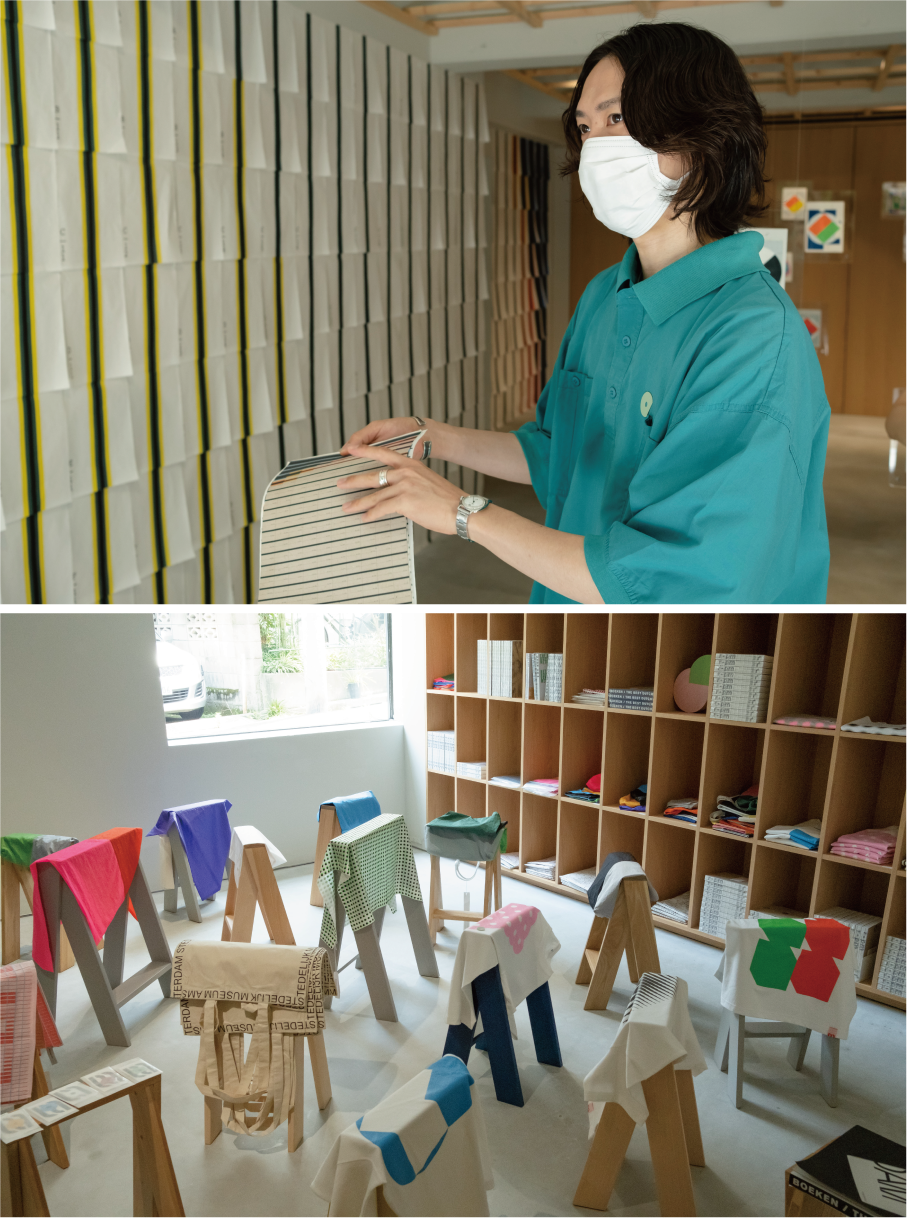 川向さんは受講修了後、TDPのプロフェッショナルラボのプロジェクトに参画。カレル・マルテンス氏の作品展『Tokyo Papers』の企画・運営に携わった