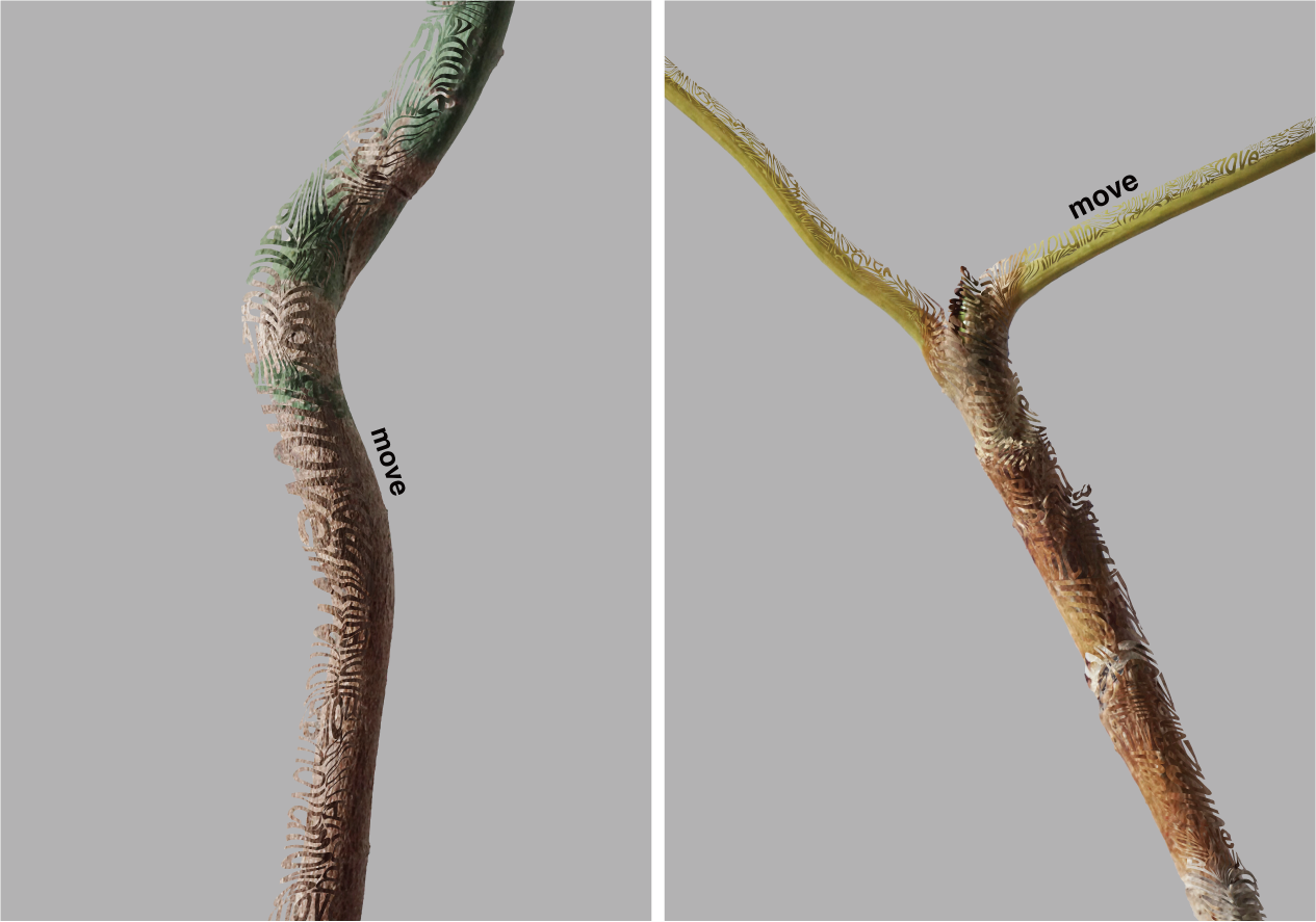川向さんはコンテストへの応募も積極的におこなっており、画像はJAGDA国際学生ポスターアワード2021入選作品「grow」